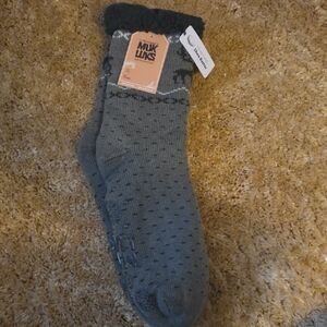 MUK LUKS Men's Dark Gray Casual Socks